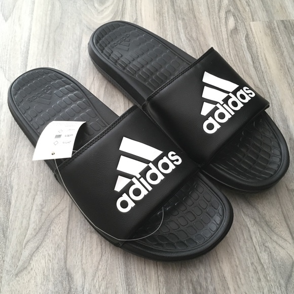 adidas black slides mens